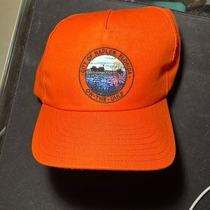 City of Naples Florida SnapBack Hat in Bright Orange